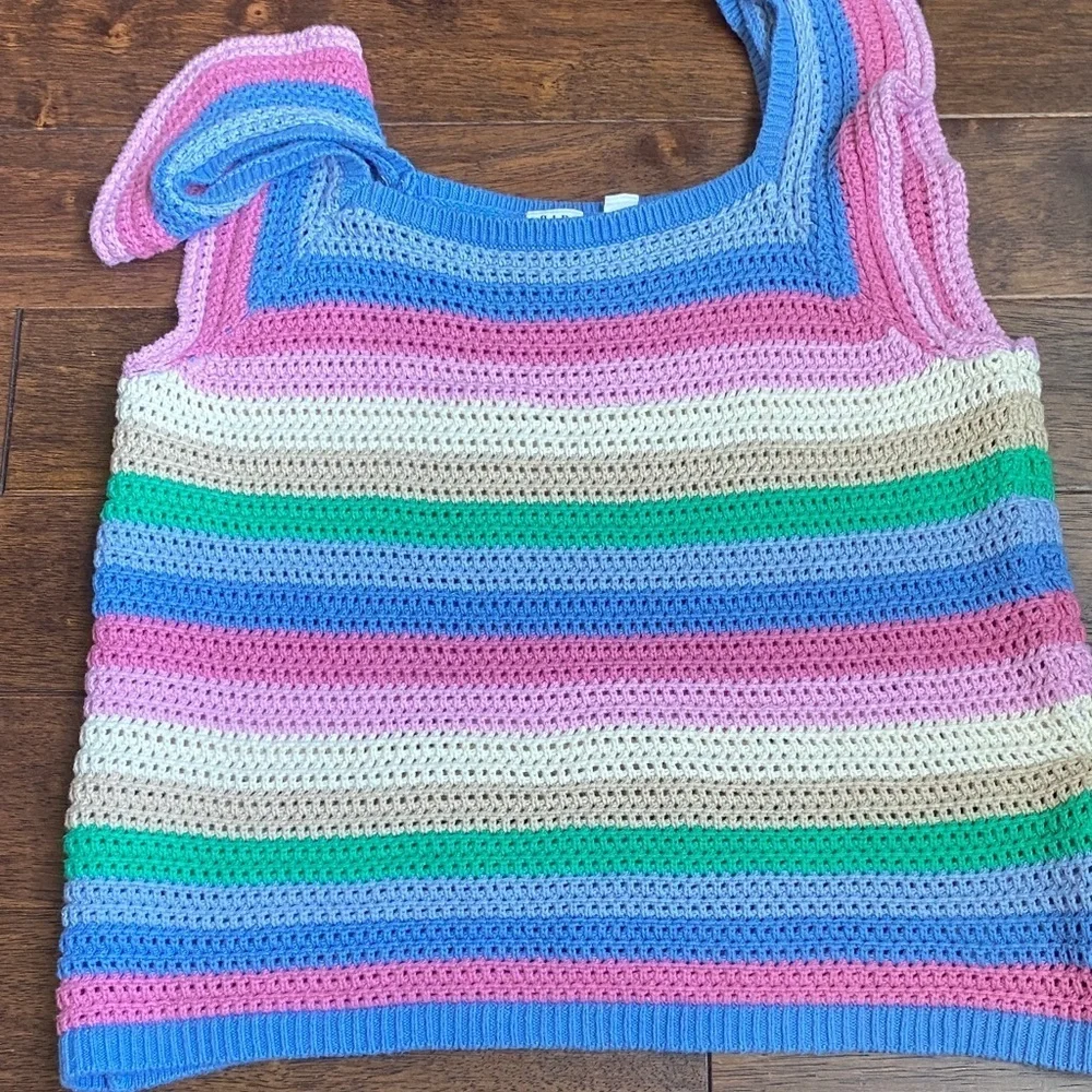 GAP Kids Colorful Crochet Tank Top